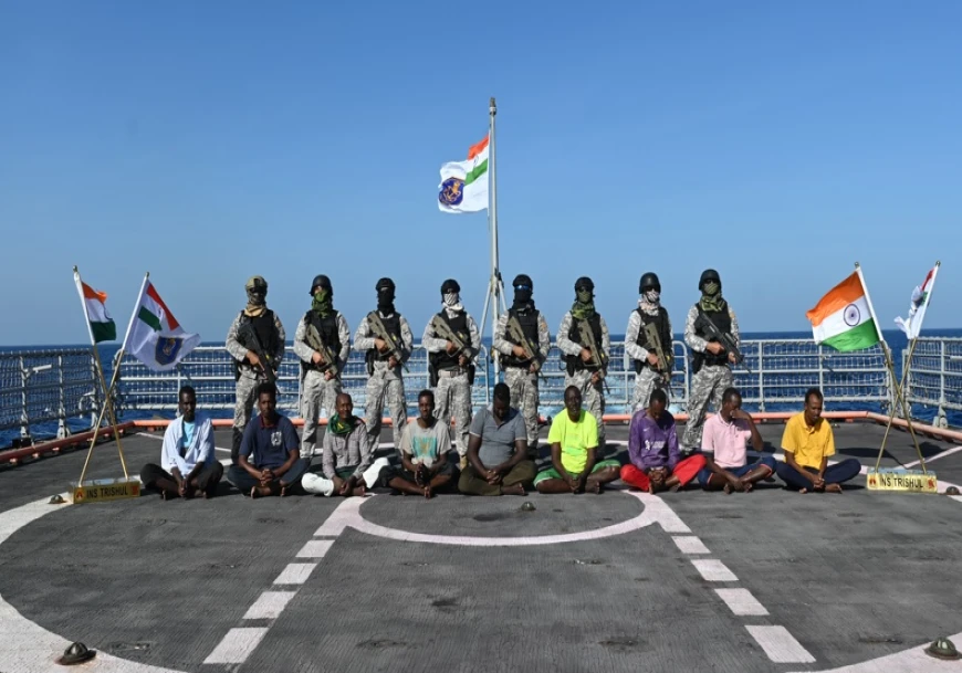 INS Trishul and INS Sumedha anti-piracy operations East of Somalia